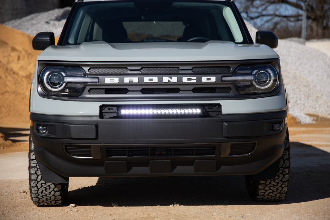 Rough Country LED Light Kit, Bumper Mount, 20" Black Single Row, White DRL, Ford Bronco Sport (2021-2025), view 6