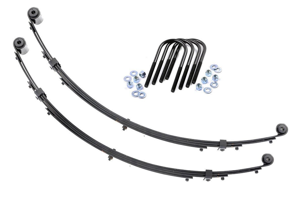 Rough Country Front Leaf Springs, 4" Lift, Pair, Jeep Wrangler YJ 4WD (1987-1995)