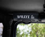 Side Window Visor with Willys and 4 Wheel Drive Logos