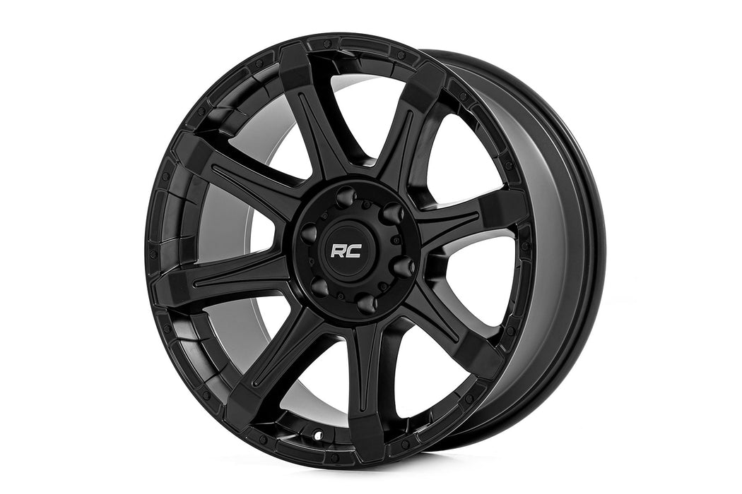 Rough Country 81 Series Wheel/One-Piece/Semi Gloss Black/20x10/6x5.5/-19mm