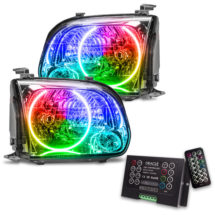ORACLE 2005-2006 Toyota Tundra Double Cab Pre-Assembled Halo Headlights - ColorSHIFT - with 2.0 Controller