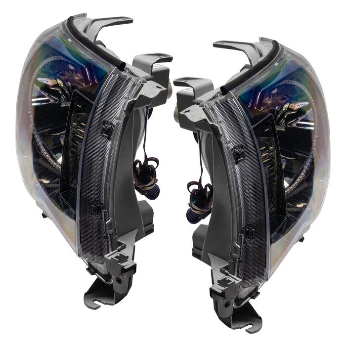 ORACLE 2005-2011 Toyota Tacoma Pre-Assembled Halo Headlights - (Black) - ColorSHIFT - with 2.0 Controller