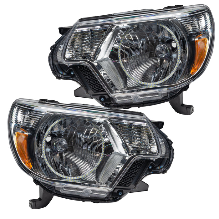 ORACLE 2012-2015 Toyota Tacoma Pre-Assembled Halo Headlights - (Chrome) - White