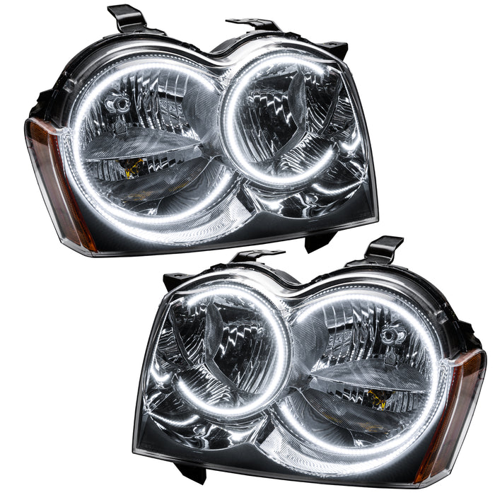 ORACLE 2005-2007 Jeep Grand Cherokee Pre-Assembled Halo Headlights - (Non-HID) - White