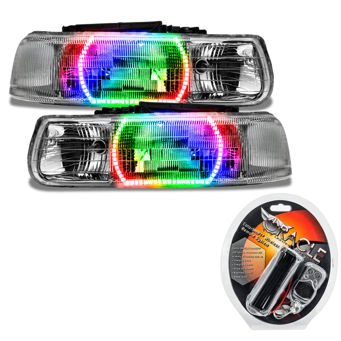 ORACLE 2000-2006 Chevrolet Tahoe/GMC Yukon Pre-Assembled Halo Headlights - ColorSHIFT - with RF Controller