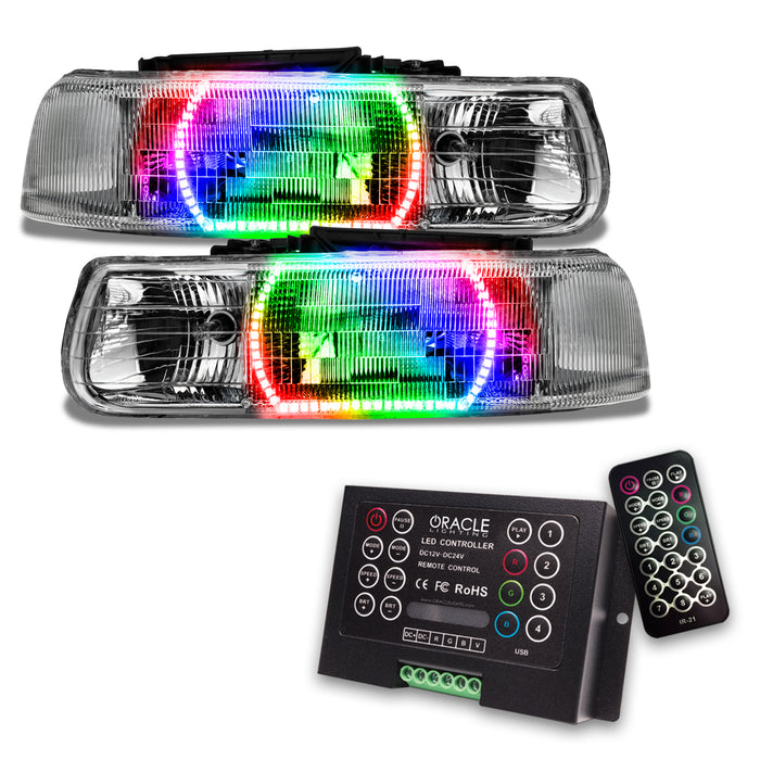 ORACLE 2000-2006 Chevrolet Tahoe/GMC Yukon Pre-Assembled Halo Headlights - ColorSHIFT - with 2.0 Controller