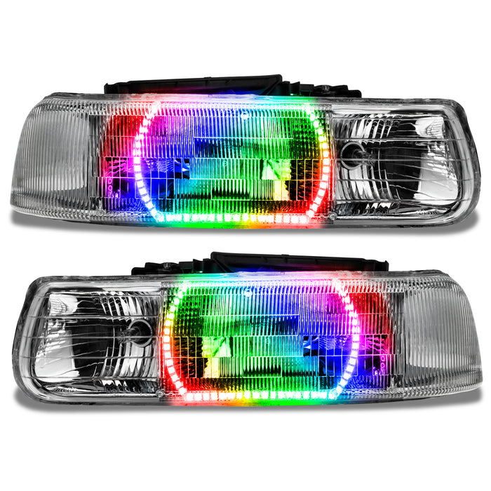 ORACLE 2000-2006 Chevrolet Tahoe/GMC Yukon Pre-Assembled Halo Headlights - ColorSHIFT - with No Controller