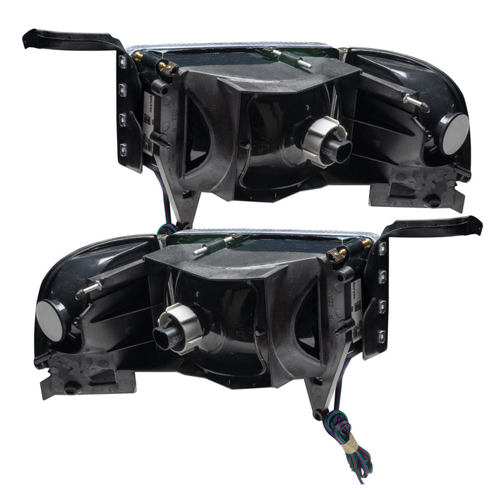 ORACLE 1994-2002 Dodge Ram Pre-Assembled Halo Headlights - ColorSHIFT - with RF Controller