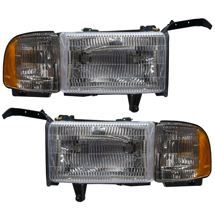ORACLE 1994-2002 Dodge Ram Pre-Assembled Halo Headlights - ColorSHIFT - with Simple Controller