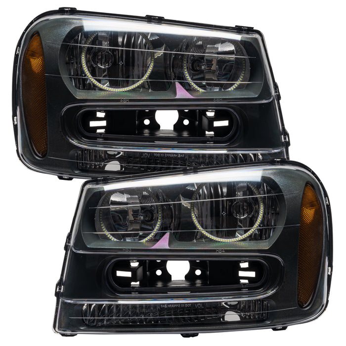 ORACLE 2002-2009 Chevrolet Trail Blazer Pre-Assembled Halo Headlights - ColorSHIFT - with 2.0 Controller