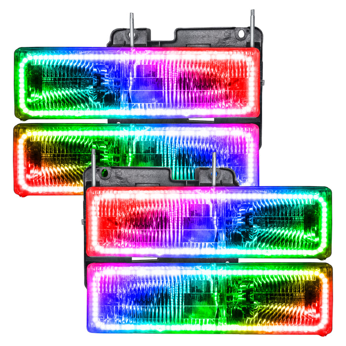 ORACLE 1992-1994 Chevrolet Blazer Pre-Assembled Halo Headlights - ColorSHIFT - with No Controller