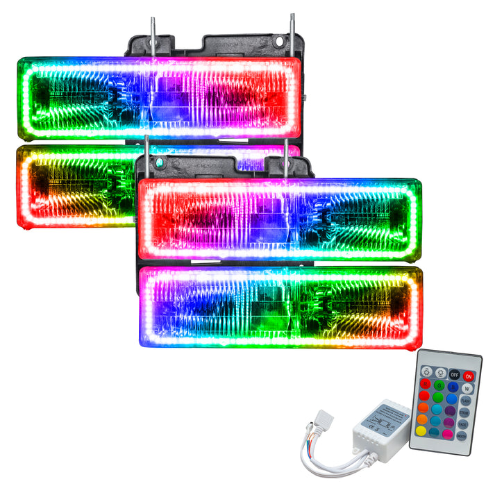 ORACLE 1992-1994 Chevrolet Blazer Pre-Assembled Halo Headlights - ColorSHIFT - with Simple Controller