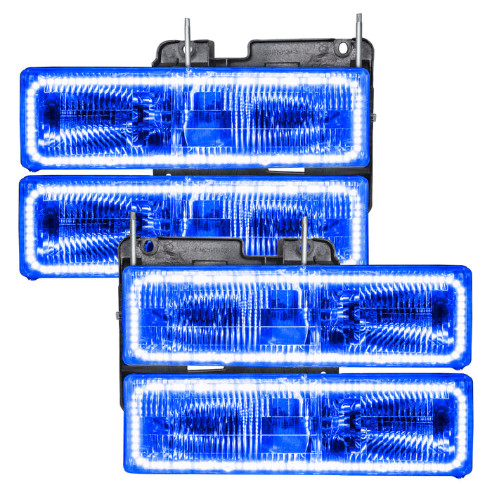 ORACLE 1988-2002 Chevrolet C10 Pre-Assembled Halo Headlights - ColorSHIFT - with Simple Controller