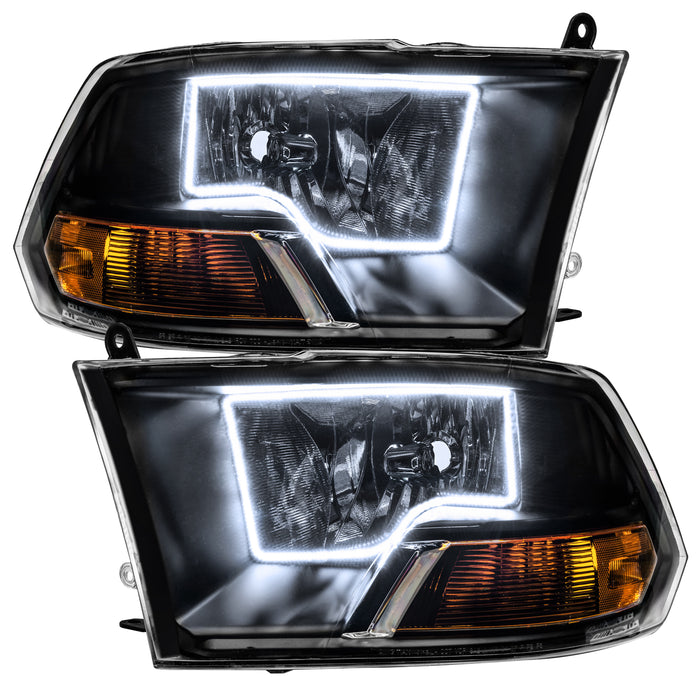 ORACLE 2009-2012 Dodge RAM Non-Sport Pre-Assembled Halo Headlights - (Black) - White