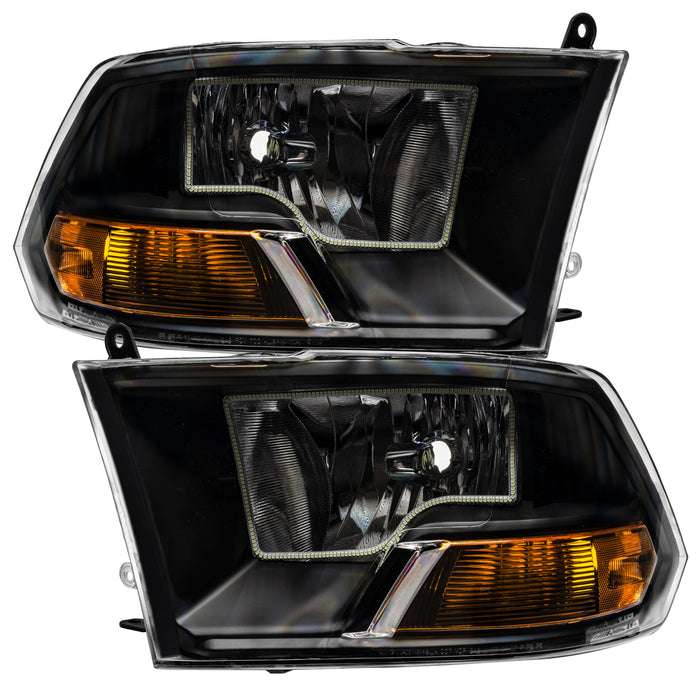 ORACLE 2009-2012 Dodge RAM Non-Sport Pre-Assembled Halo Headlights - (Black) - White