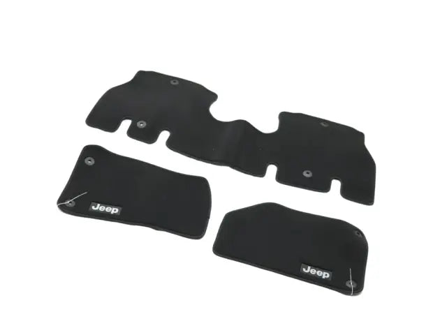 Jeep Wrangler JL 4-Door Carpet Floor Mats, Black, Runner