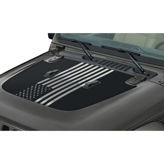 Mopar 82215735 American Flag Hood Graphic – Low Gloss Black
