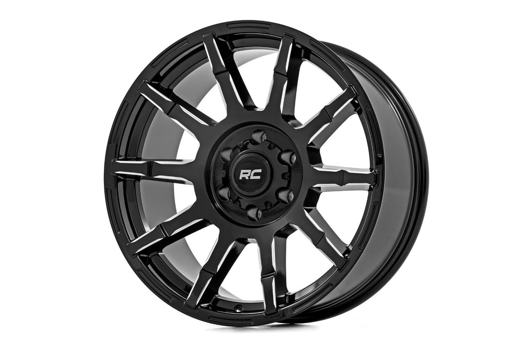 Rough Country 83 Series Wheel/One-Piece/Gloss Black/20x9/6x135/-12mm