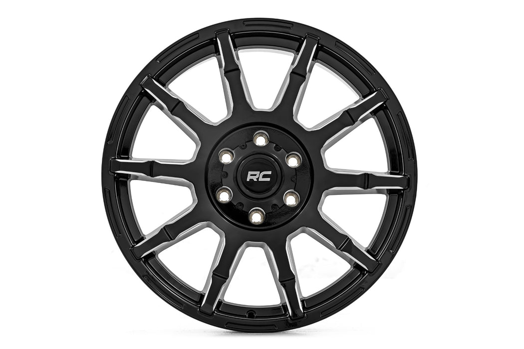 Rough Country 83 Series Wheel/One-Piece/Gloss Black/20x9/6x135/-12mm