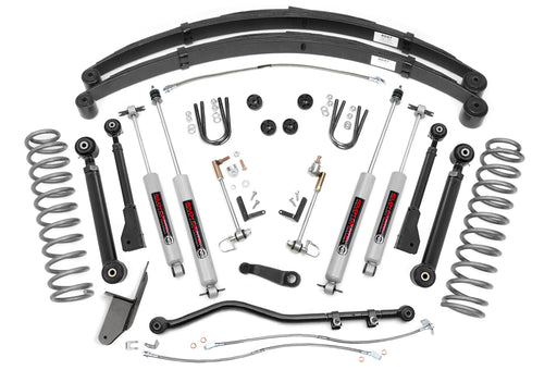 Rough Country 4.5 Inch Lift Kit, RR Springs, X-Series, Jeep Cherokee XJ 2WD/4WD (1984-2001), view 2
