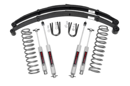 Rough Country 3 Inch Lift Kit, RR Springs, Jeep Cherokee XJ 2WD/4WD (1984-2001)