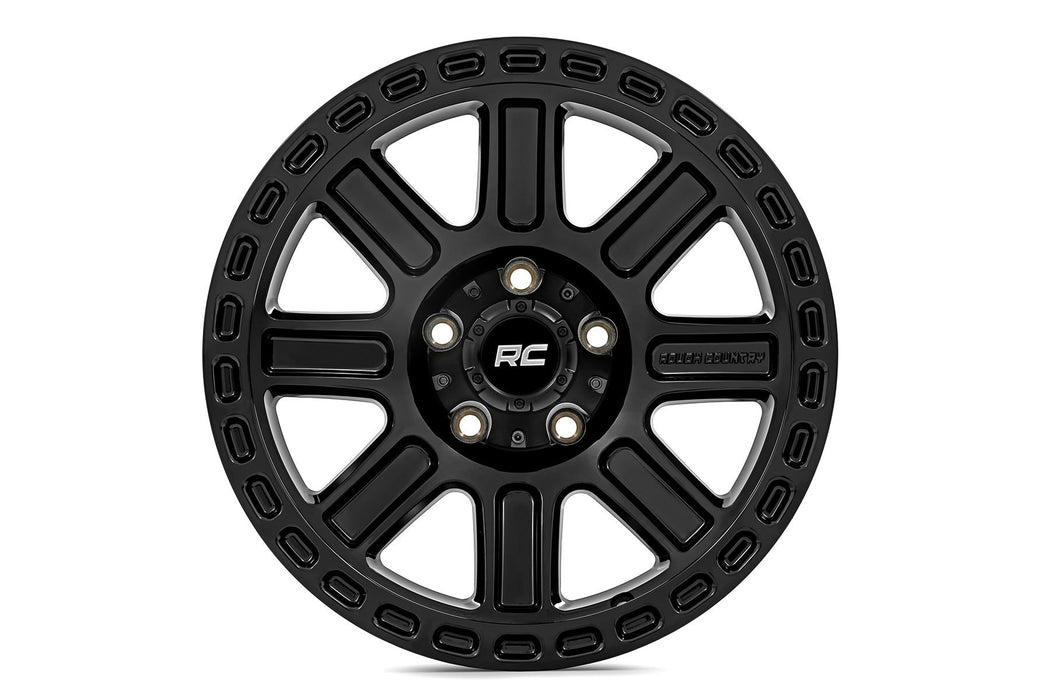 Rough Country 84 Series Wheel/One-Piece/Gloss Black/15x8/5x5.5/-19mm