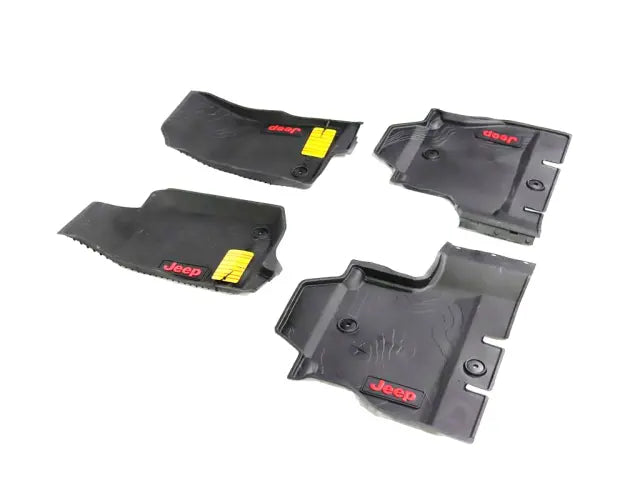 Jeep Wrangler JL 4-Door All-Weather Floor Mats, Gas, Black