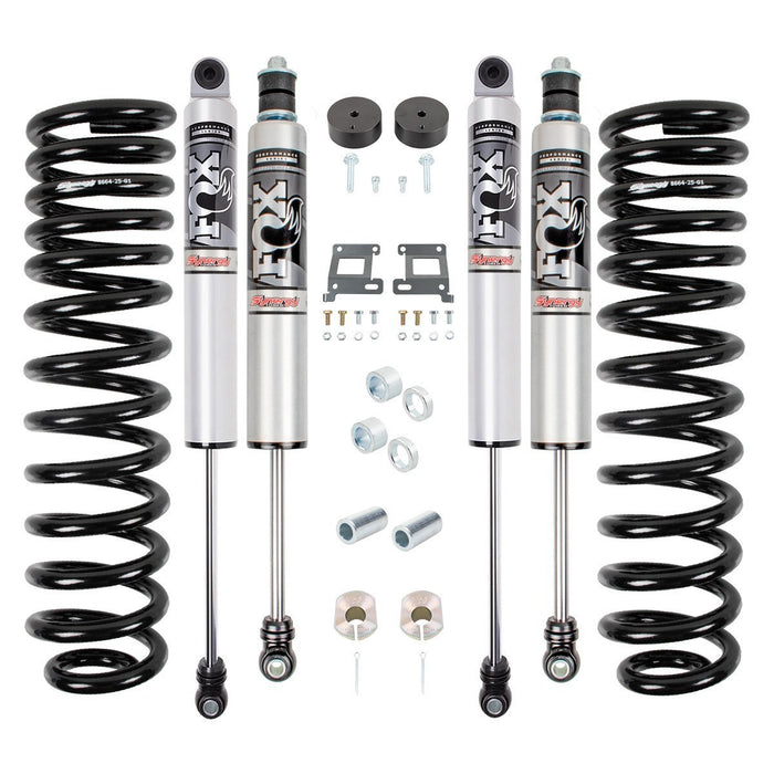 Ford 2005+ Super Duty F-250 / F-350 / F-450 / F-550 4x4 Leveling System Gas with Fox 2.5 IFP Shocks