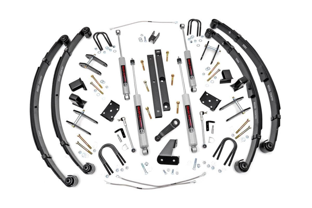 Rough Country 4.5 Inch Lift Kit, X-Series, Power Steer, Jeep Wrangler YJ 4WD (1987-1995)