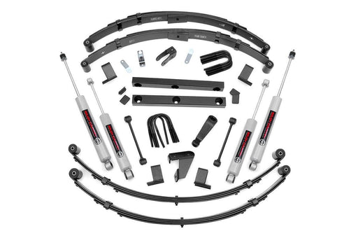 Rough Country 4 Inch Lift Kit, Power Steer, Jeep Wrangler YJ 4WD (1987-1995)