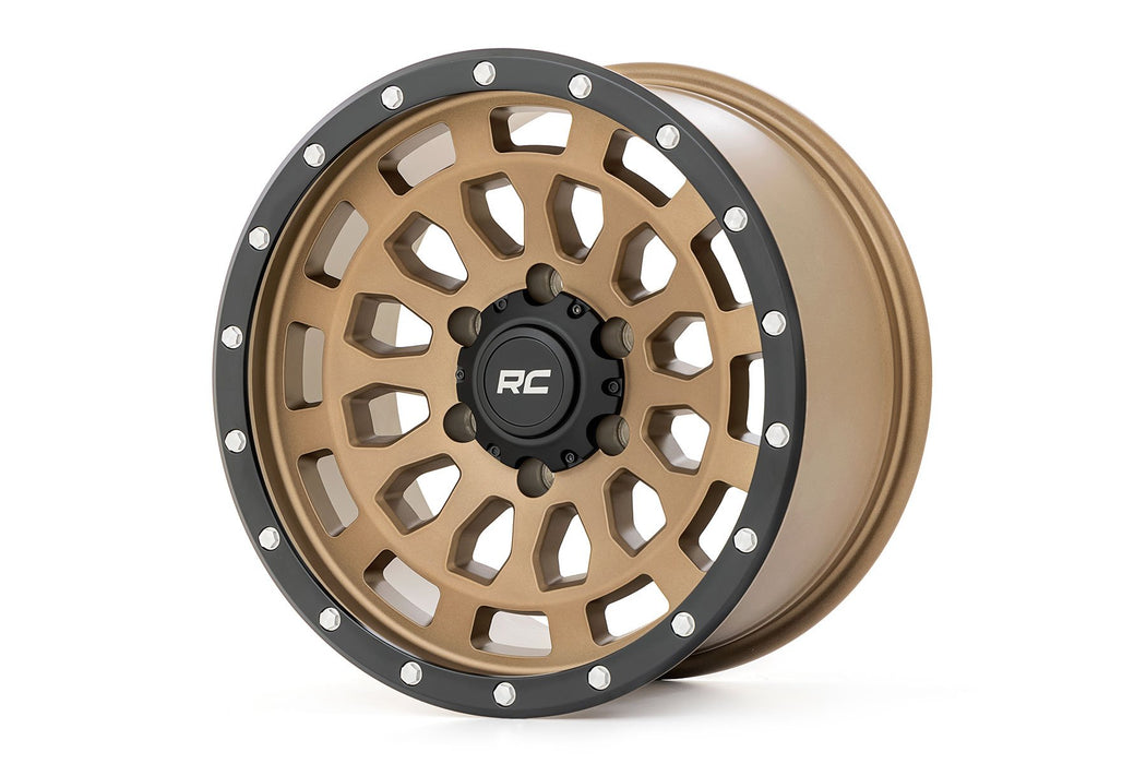 Rough Country 87 Series Wheel/Simulated Beadlock/Bronze/Black/17x8.5/5x4.5/+0mm