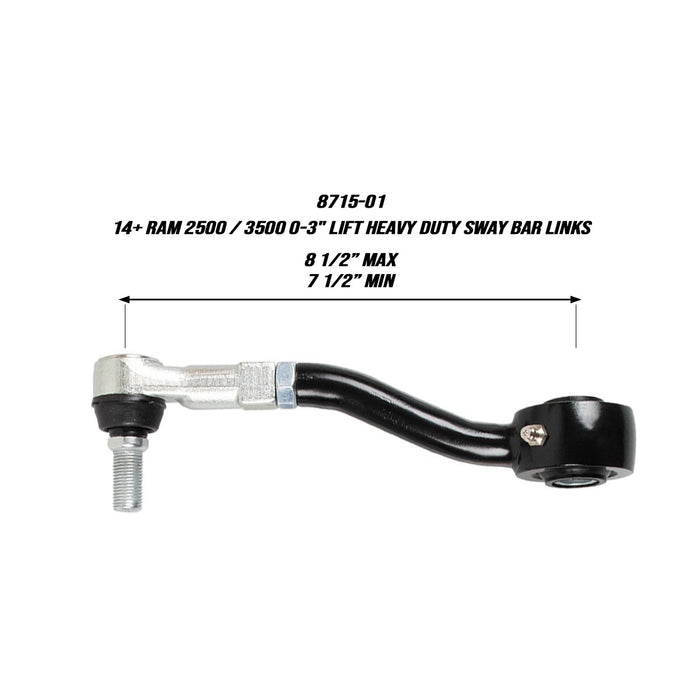 Ram 14+ 2500 / 3500 4x4 Heavy Duty Sway Bar Links 3 Inch Lift, view 4