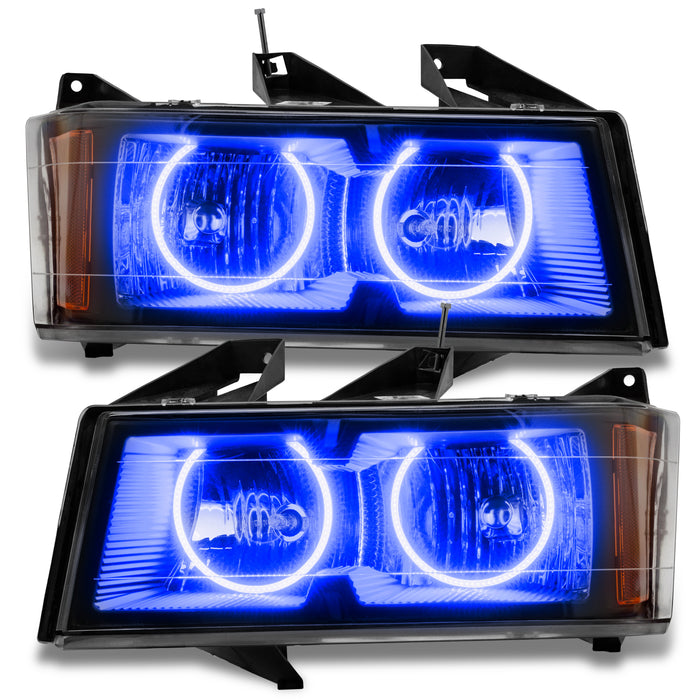 ORACLE 2004-2012 Chevrolet Colorado Pre-Assembled LED Halo Headlights - Blue