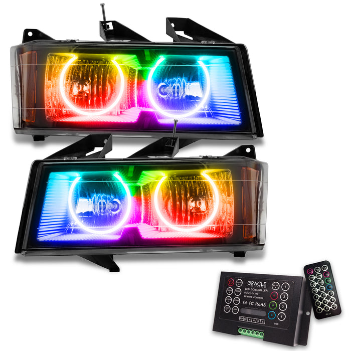 ORACLE 2004-2012 Chevrolet Colorado Pre-Assembled Halo Headlights - ColorSHIFT - with 2.0 Controller
