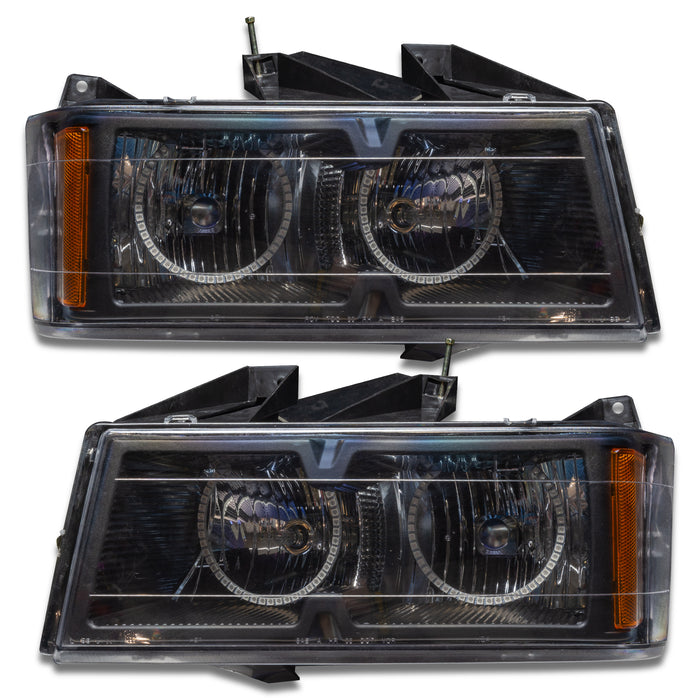 ORACLE 2004-2012 Chevrolet Colorado Pre-Assembled Halo Headlights - ColorSHIFT - with Simple Controller