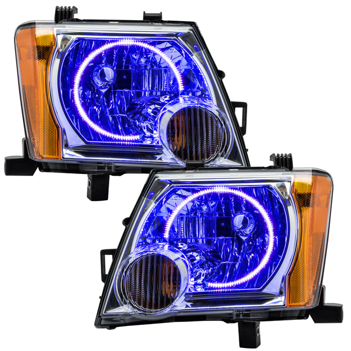 ORACLE 2005-2014 Nissan Xterra Pre-Assembled Halo Headlights - ColorSHIFT - with RF Controller