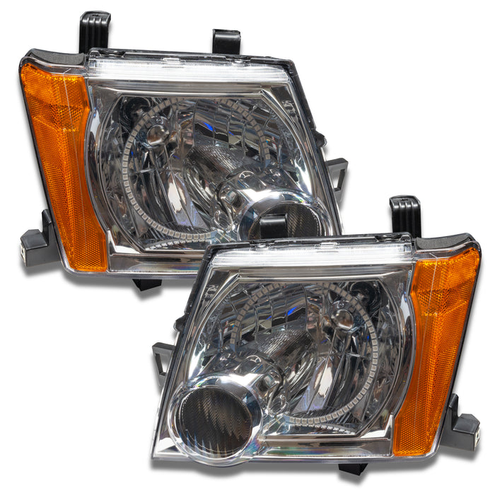 ORACLE 2005-2014 Nissan Xterra Pre-Assembled Halo Headlights - ColorSHIFT - with Simple Controller