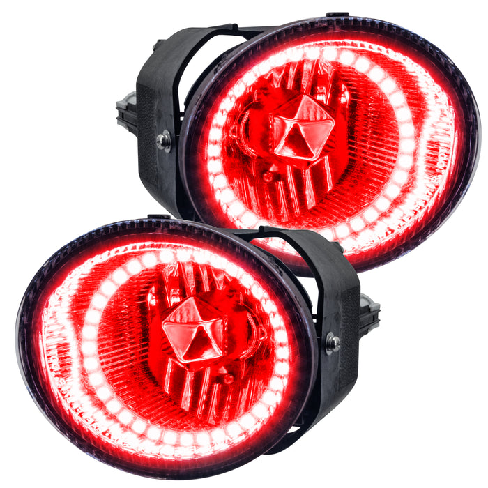 ORACLE 2001-2002 Nissan Frontier Pre-Assembled LED Halo Fog Lights - Red