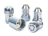 Chrome Wheel Locks, Set of 4 Locking Lug Nuts with Key