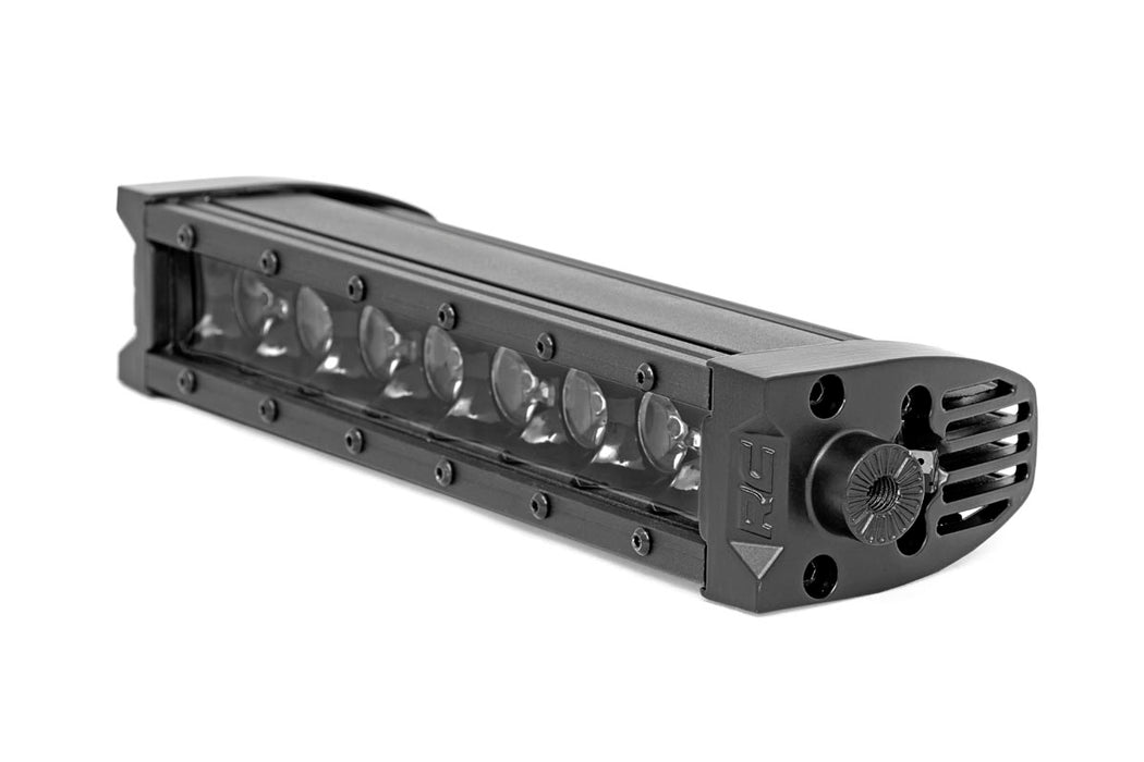 Rough Country 8 Inch Black Series LED Light Bar - Single Row - Amber DRL