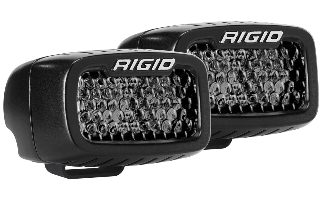 RIGID Industries 902513BLK SR-M Series PRO Midnight Edition, Spot Diffused, Surface Mount, Pair