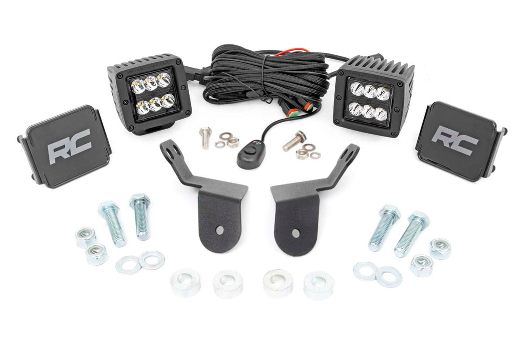 LED Light Kit - Cage Mount - 2 inch Black Pair - Honda Pioneer