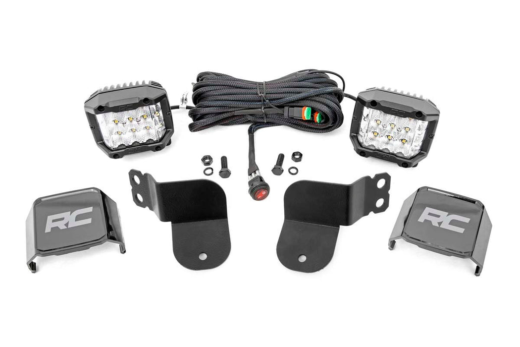 Rough Country LED Light Kit - Cage Mount - 3" OSRAM - Wide Angle | Polaris General XP 4 1000