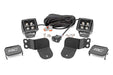 Rough Country LED Light Kit, Cage Mount, 2" Black Pair, Amber DRL, Polaris General XP 4 1000