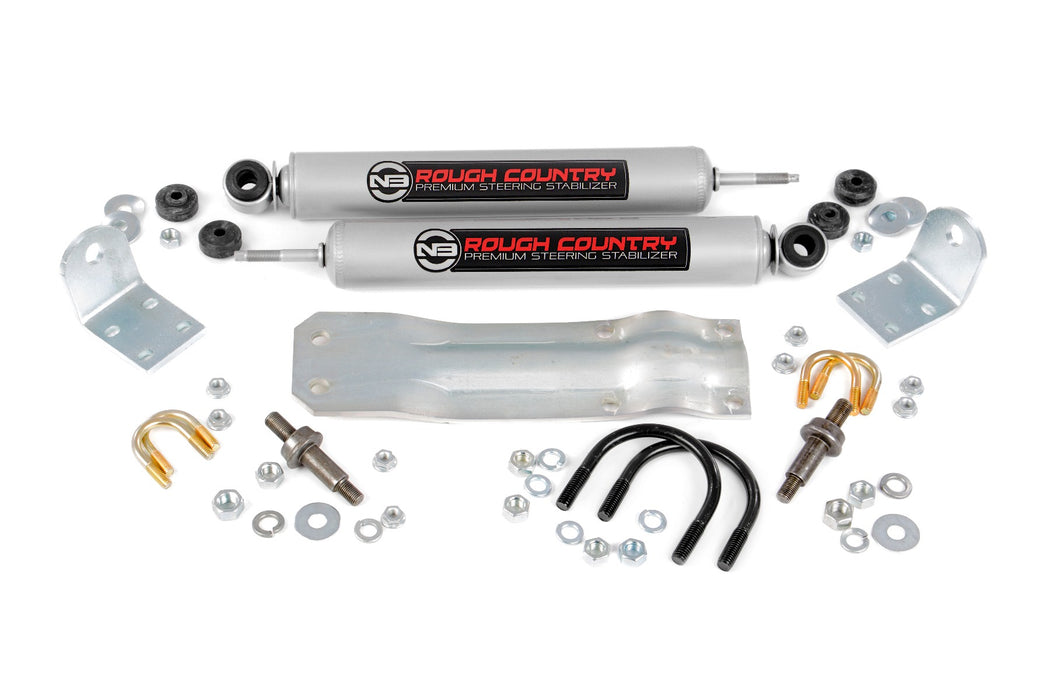 Rough Country N3 Steering Stabilizer - Dual - 2-8 Inch Lift | Dodge 1500 4WD (1994-1999) | P/N 8732130