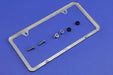 License Plate Frame, Bright Polished, Slim Edge, No Logo