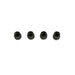 Valve Stem Caps, Set of 4, Black with White Center