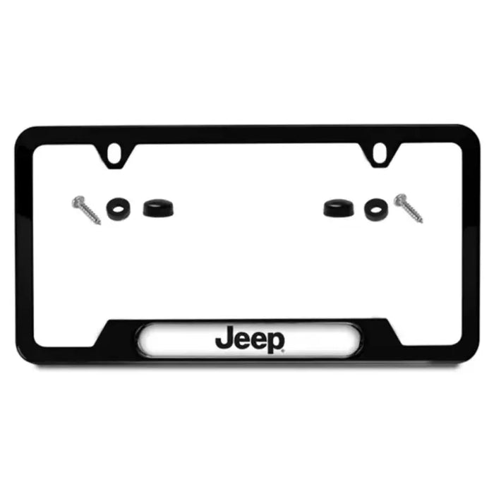Mopar 82213252AB Jeep License Plate Frame - Black