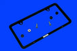 License Plate Frame, Black Stainless Steel, Slimline