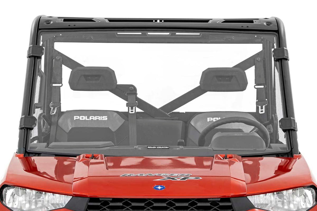 Rough Country Full Windshield - Scratch Resistant | Polaris Ranger 1000/Ranger XP 900/1000